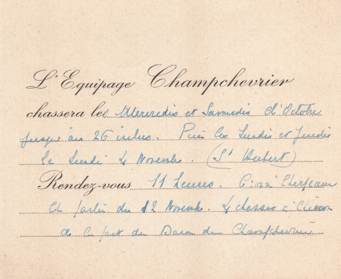 Champchevrier - Archives du Château de Montpoupon - Don à la Société de Vènerie (6)